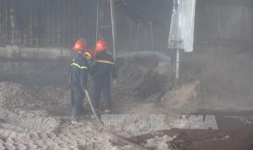 Bình Phước dập tắt vụ hỏa hoạn tại công ty sản xuất gỗ 